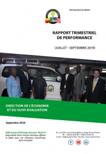 Rapport trimestriel de performance (juillet-septembre 2019)