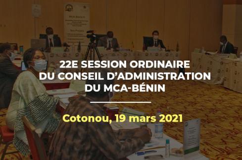 22è session ordinaire du conseil d'administration du MCA-Bénin II