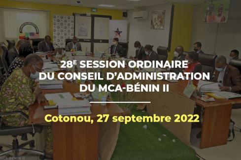 28e session ordinaire du conseil d'administration du MCA-Bénin II