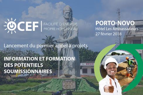 Information et formation sur la Facilité d'Energie Propre Hors Réseau (Porto-Novo)