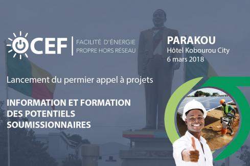 Information et formation sur la Facilité d'Energie Propre Hors Réseau (Parakou)