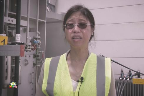 Visite de Mme Kyeh Kim sur le site du poste électrique de l'Aéroport - MCA-Bénin II