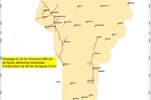 Postes et lignes à construire à Cotonou et en région