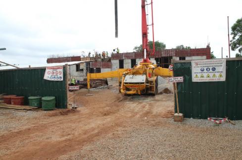 Evolution de la construction du dispatching center au 16 juin 2020 - Entrée du chantier