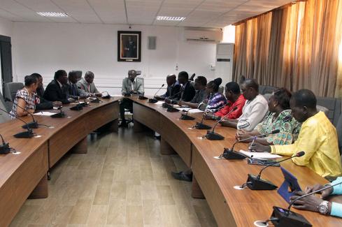 Séance de travail entre la délégation de l'UCF-Burkina et Abdoulaye Bio Tchané, Président du Conseil d'Administration de MCA-Bénin II