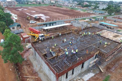 Evolution de la construction du dispatching center au 16 juin 2020 - Vue d'ensemble du chantier